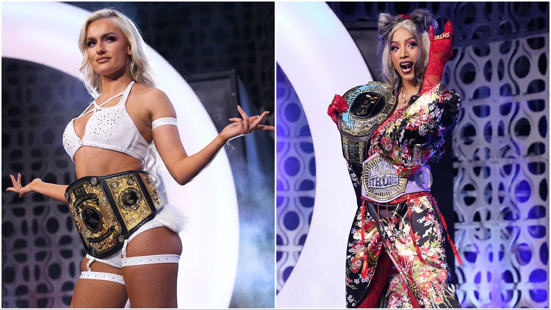 AEW champions Mariah May and Mercedes Mon&eacute;