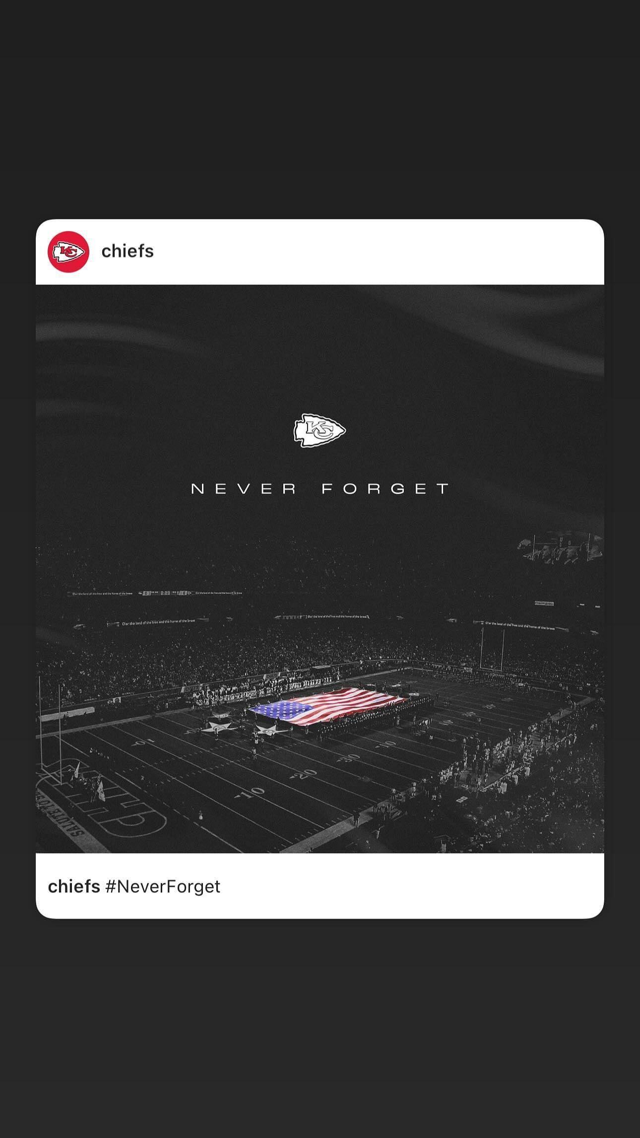 Brittany Mahomes' post on the 23rd anniversary of 9/11 (Screenshot via @brittanylynn/IG)