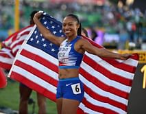 "From the track to the court"-Olympic gold medalist Allyson Felix tries her hands at tennis 2 years after retiring from Track and Field