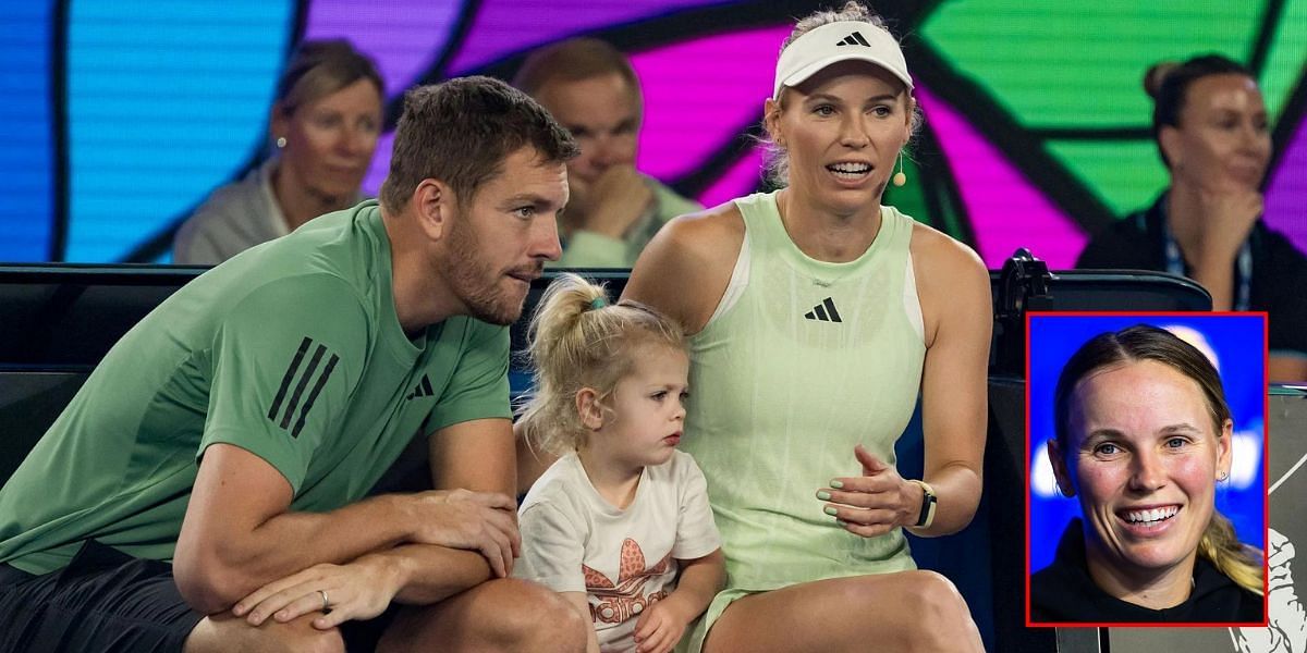 Caroline Wozniacki with her husband David Lee and daughter Olivia | Getty