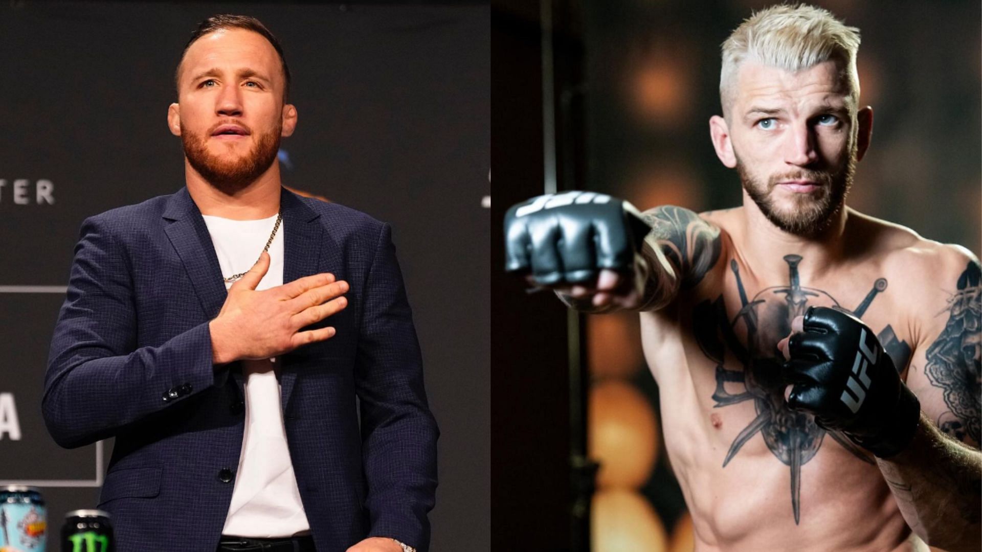 UFC fans want Justin Gaethje (left) to face Dan Hooker (right) next [Images courtesy of @justin_gaethje &amp; @danhangman on Instagram]