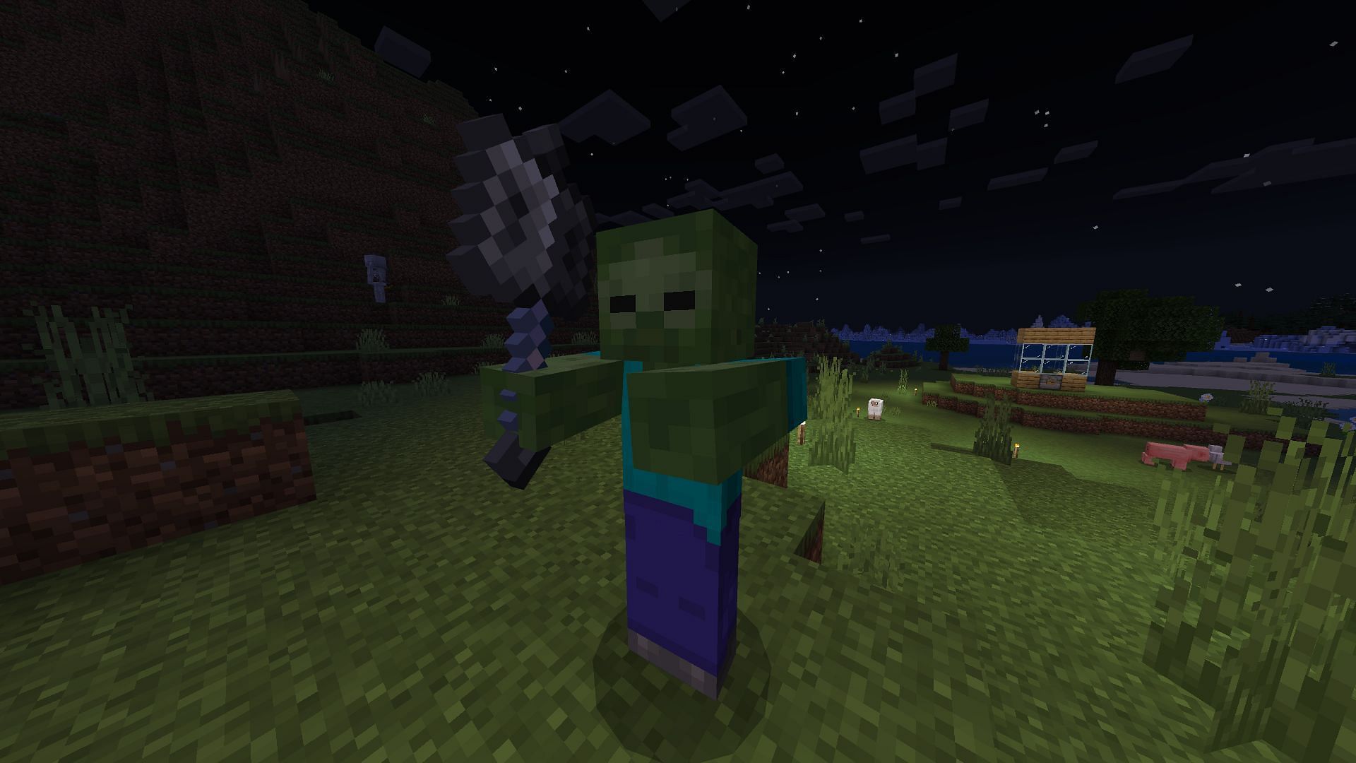 Mobs can now use mace smash attacks again in Minecraft previews (Image via Mojang)