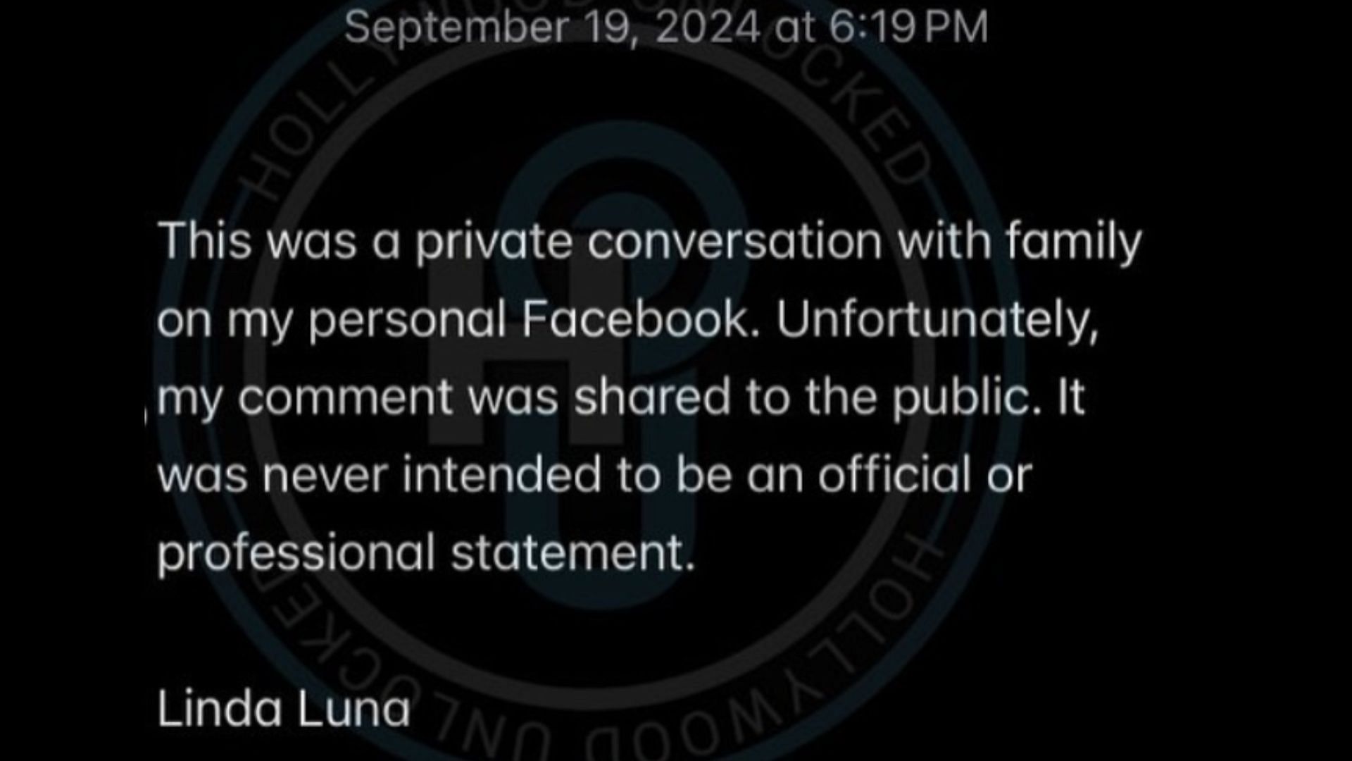 Linda Luna issued a response in the wake of criticisms. (Image via Instagram/ hollywoodunlocked)