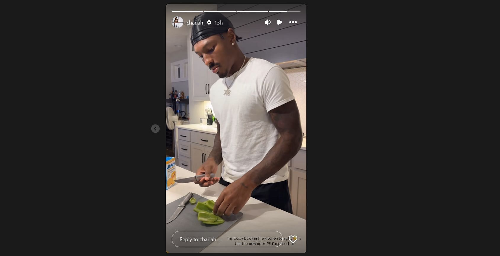 Chariah Gordon uploads Mecole Hardman’s skills in the kitchen