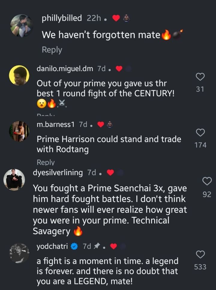 Liam Harrison Muay Thai "We haven't Despite retirement