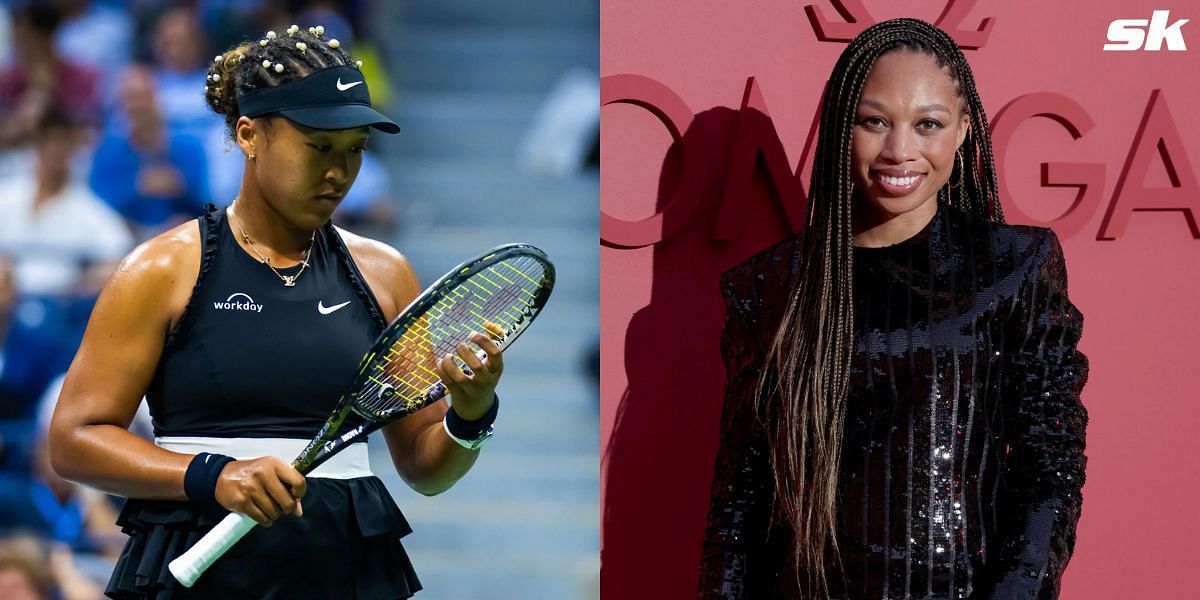  Allyson Felix reacts to Naomi Osaka