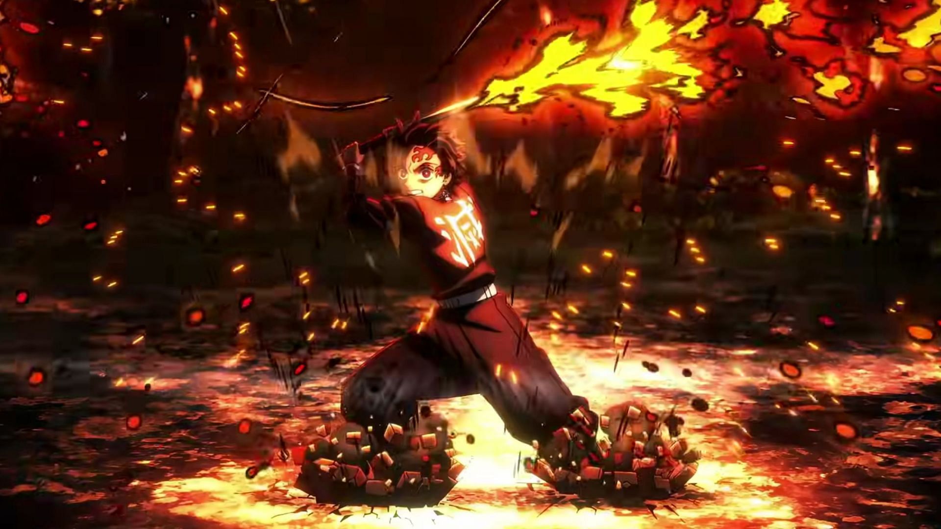 Tanjiro in Swordsmith Village arc op (Image via Studio Ufotable)