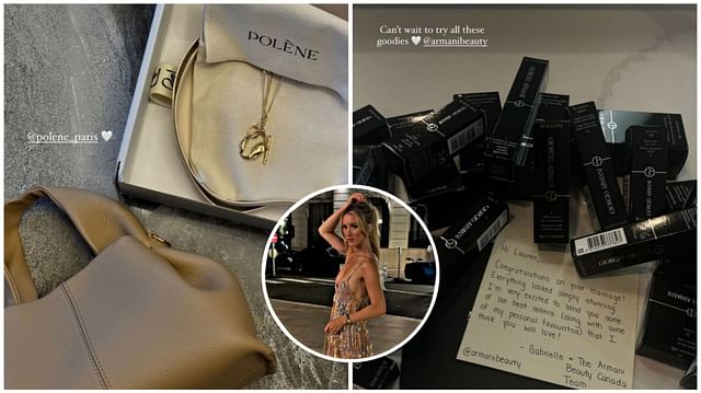 Lauren Kyle receives wedding gift from Armani beauty team and Polene Paris 