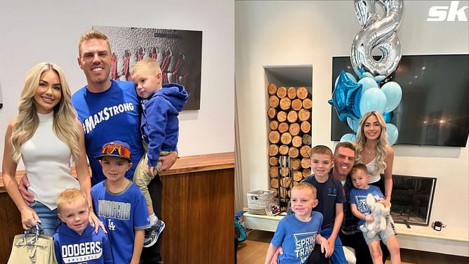 In Photos: Freddie Freeman shares precious moment with wife Chelsea and son Charlie post Dodgers clinching NL West championship