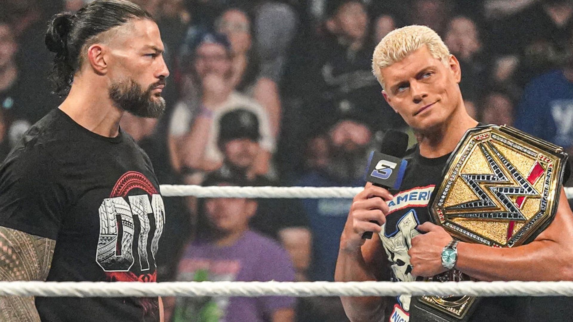 Roman Reigns with the Undisputed WWE Champion Cody Rhodes (Image credit: WWE.com)