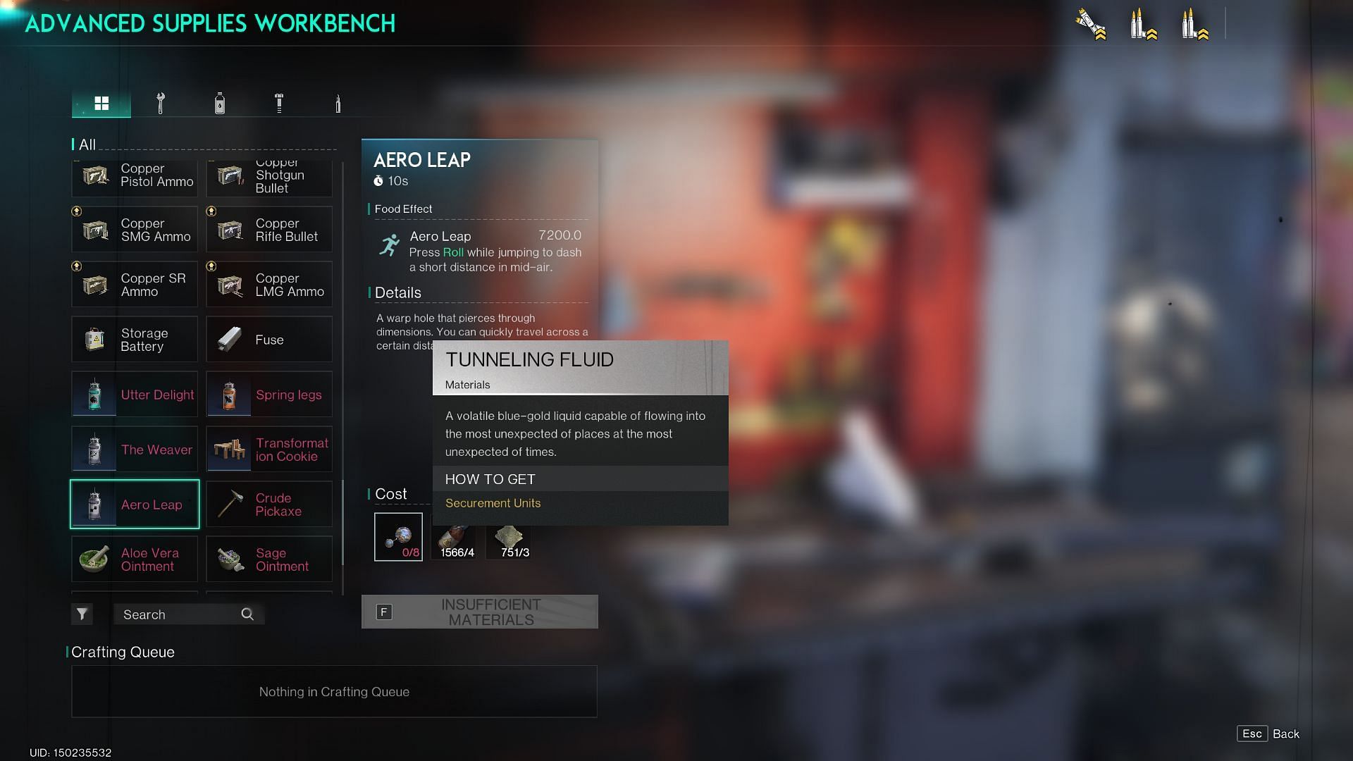 You can craft the Aero Leap consumable at the Supply Workbench (Image via Starry Studio)