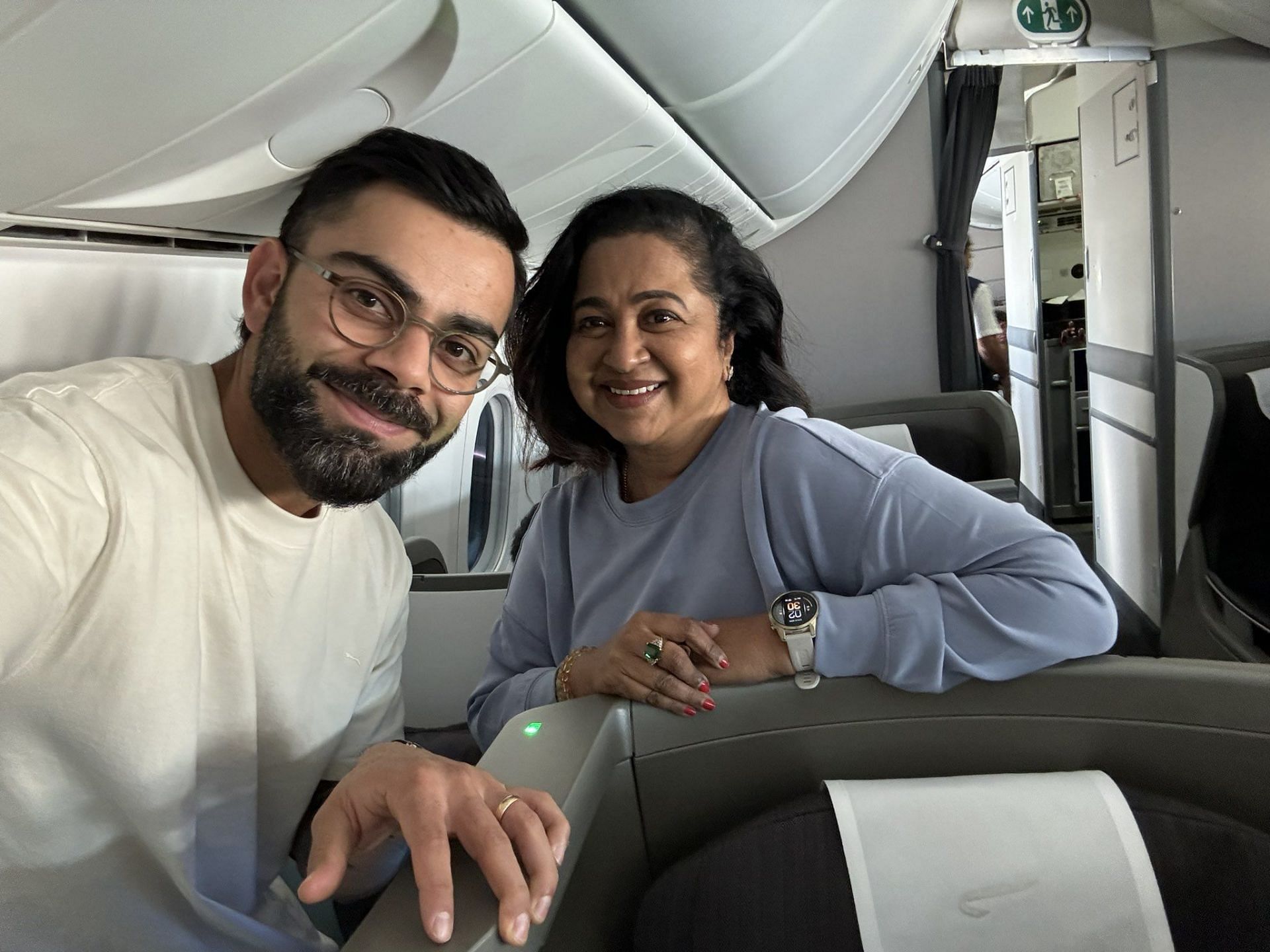 Virat Kohli with Radikaa Sarathkumar (Image credits: @realradikaa on X)