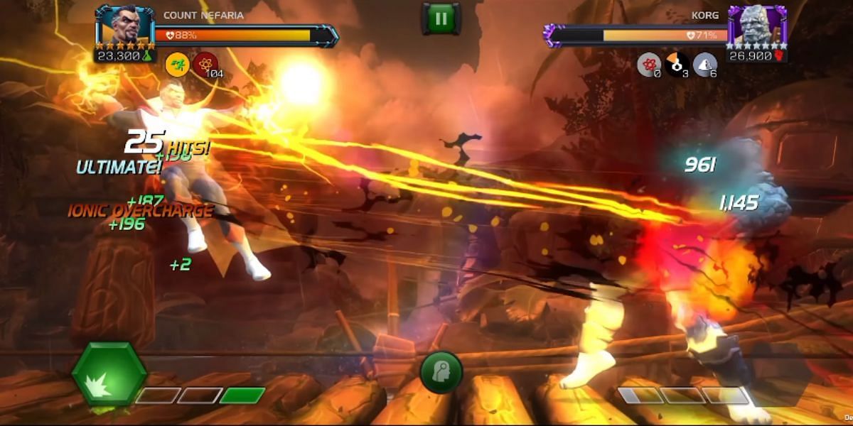 Count Nefaria in Marvel Contest of Champions abilities (Image via Kabam)