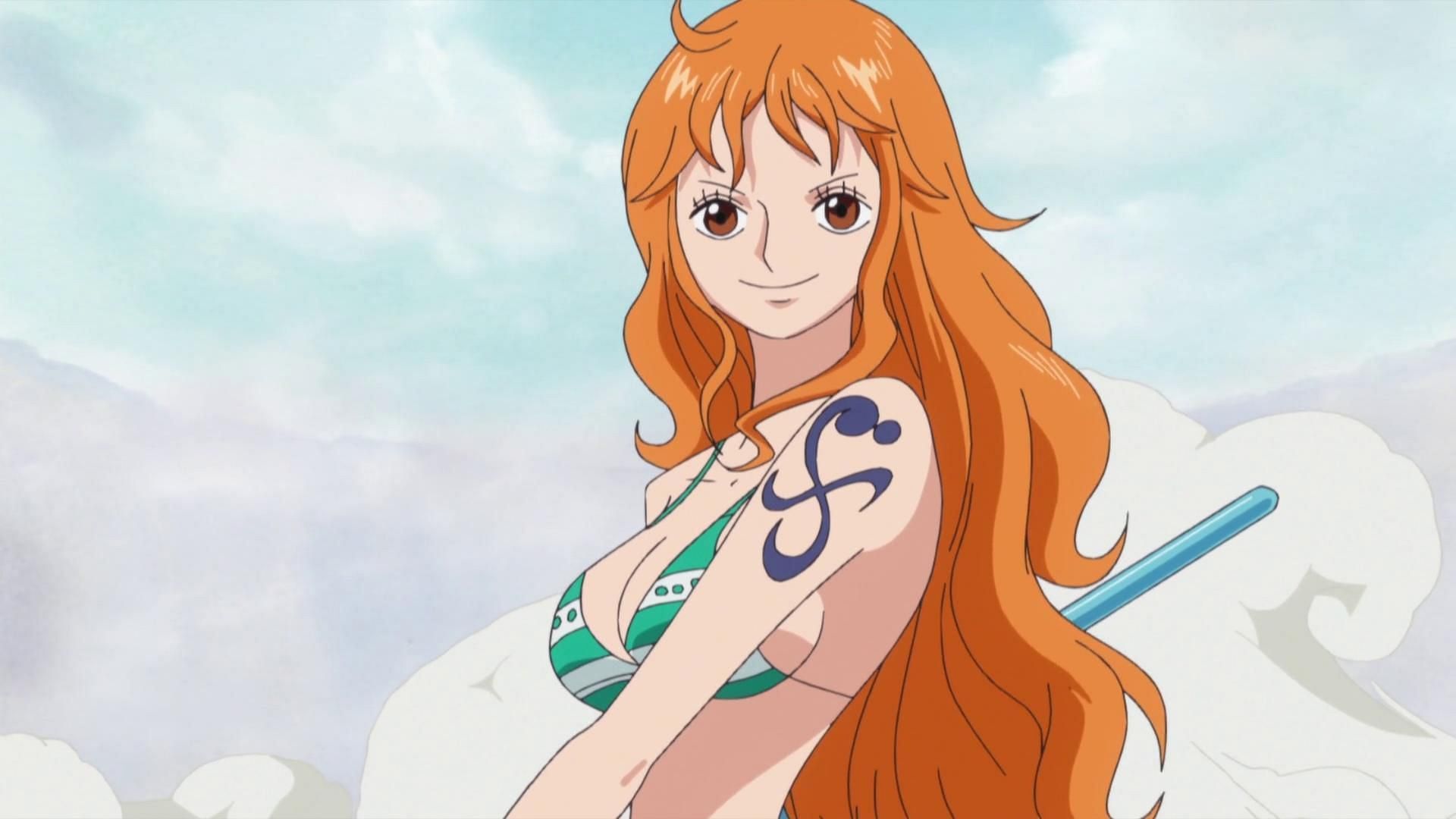 The tattoo on Nami&#039;s arm (Image via Toei Animation)