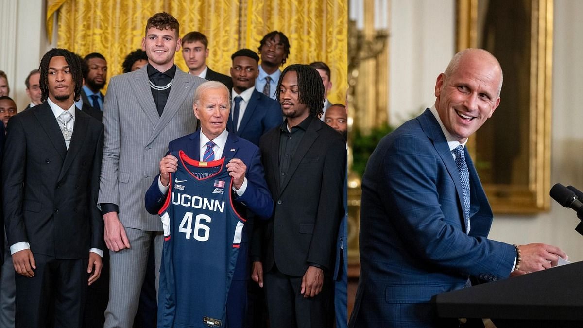 Dan Hurley and UConn Huskies at the White House (Image Credits: IMAGN)