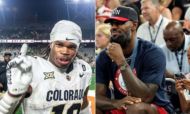 WATCH: Travis Hunter hilariously claims LeBron James' eye-catching gift to Coach Prime after Colorado's dramatic Baylor Triumph