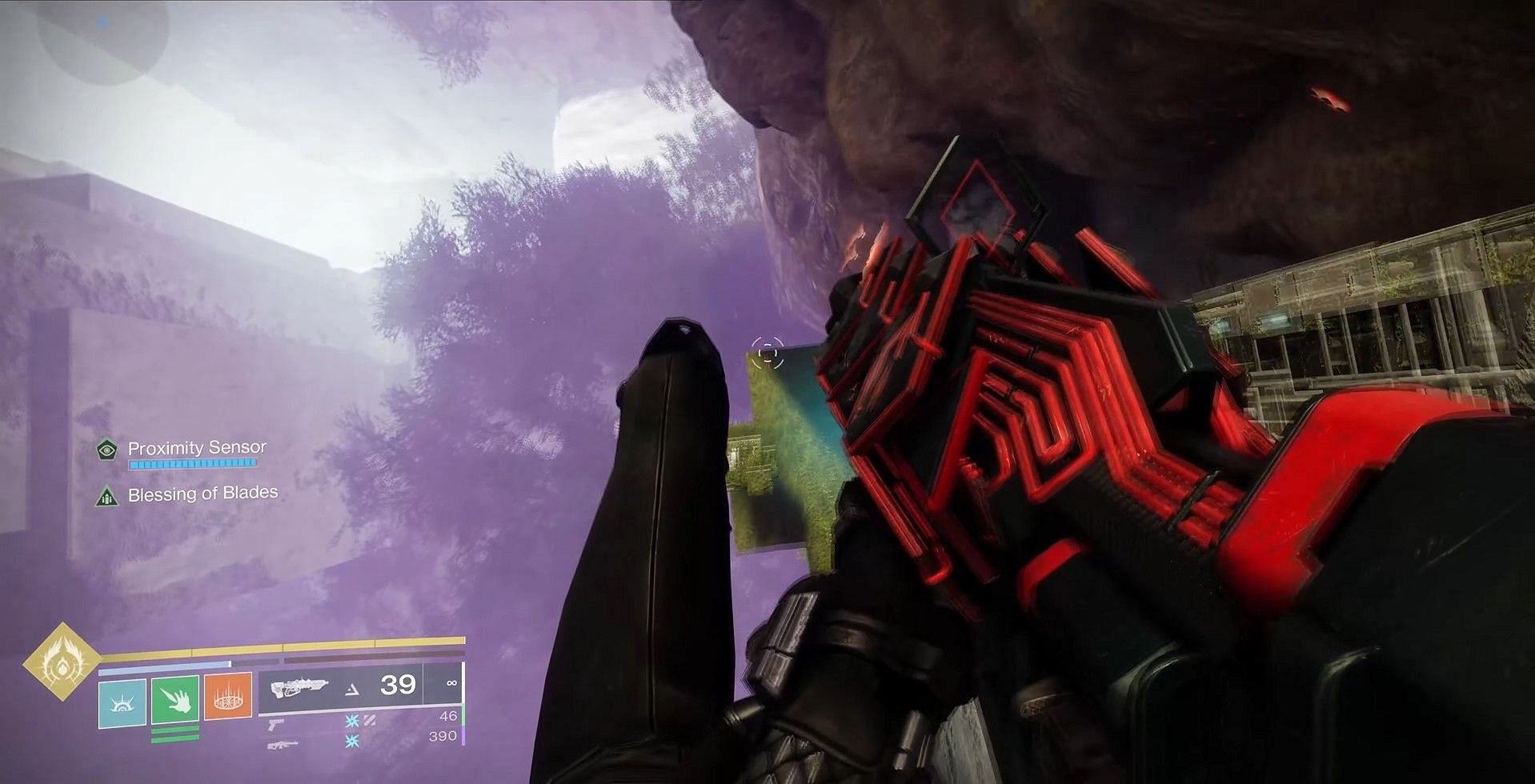 Jumping down in the first area of Encore Concerto (Image via YouTube/Esoterickk, Bungie)