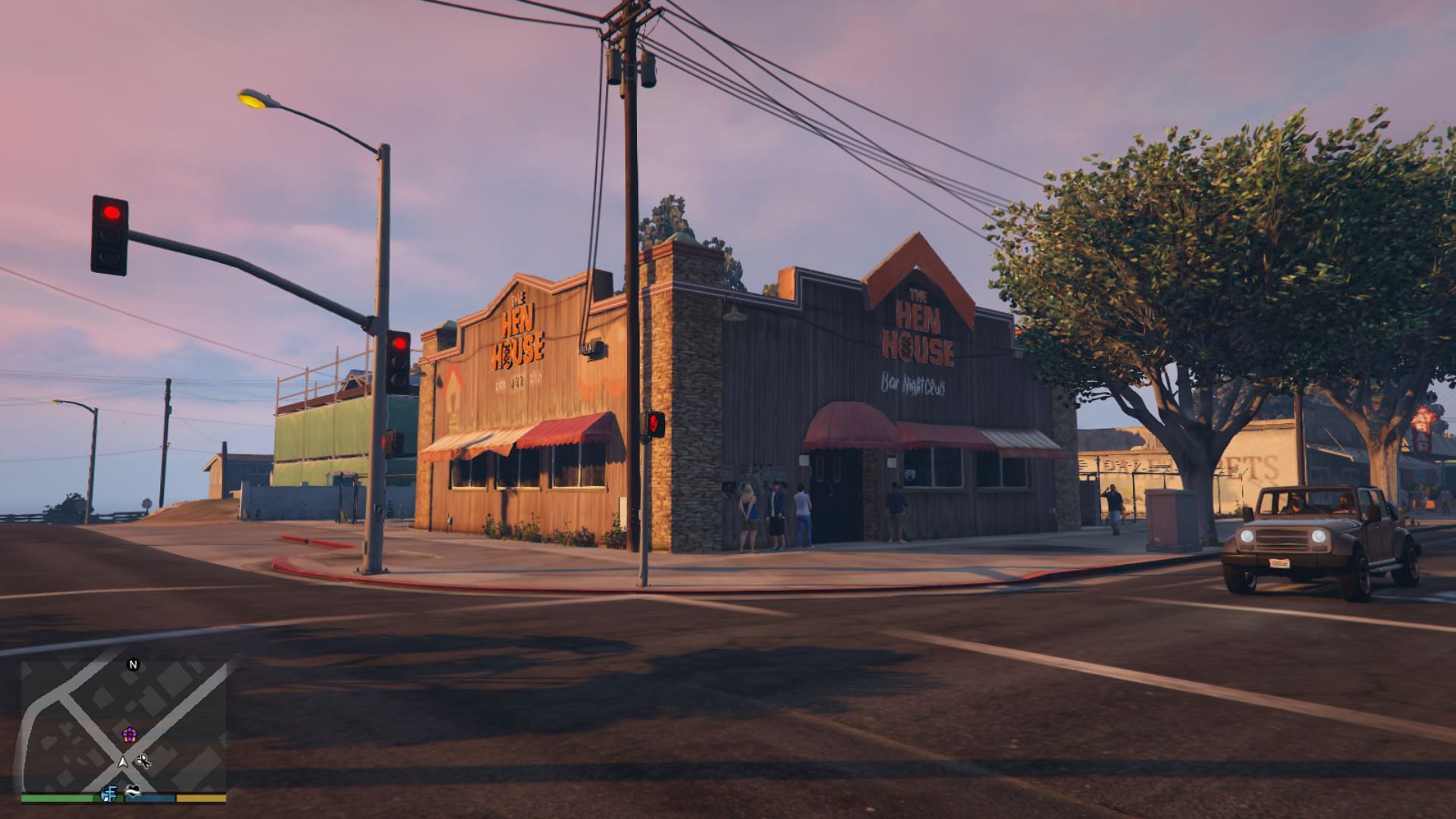 A screenshot of The Hen House in Grand Theft Auto 5 Story Mode (Image via Rockstar Games)