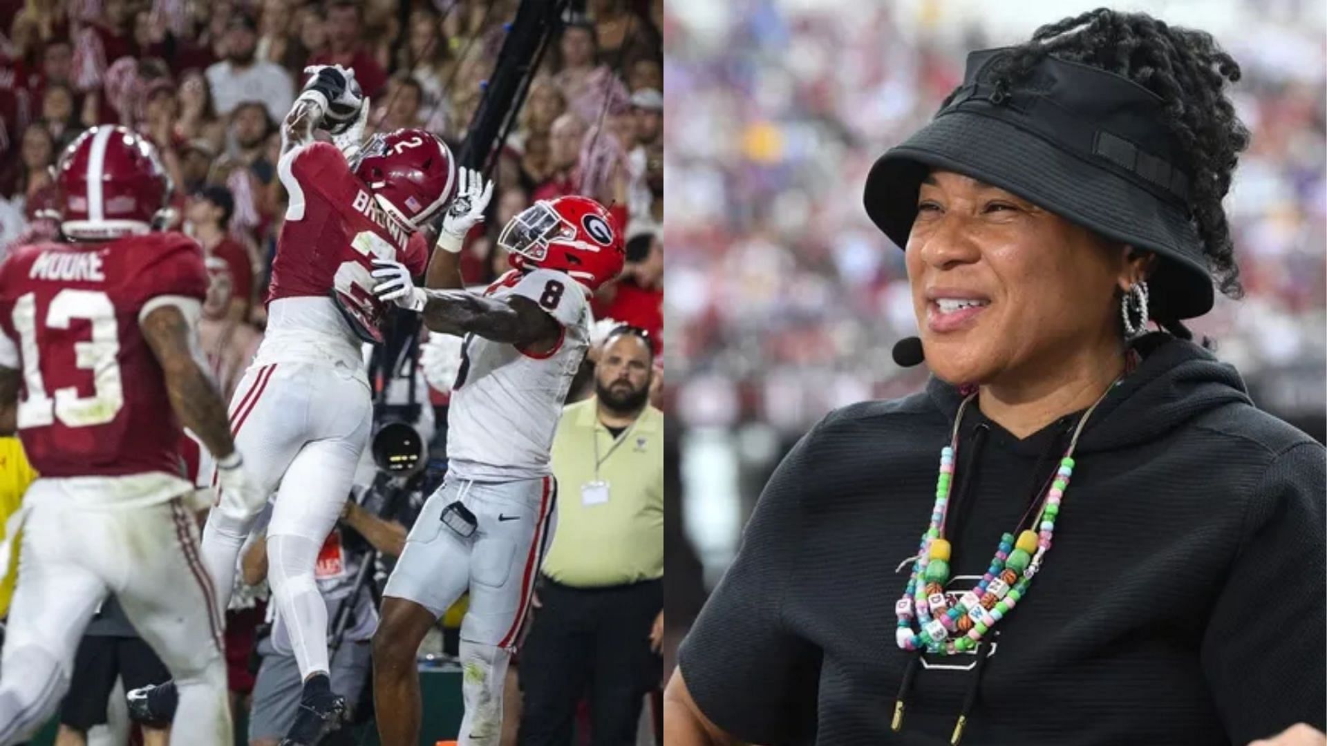 South Carolina&rsquo;s Dawn Staley reacts to Kalen DeBoer&rsquo;s Alabama dominating over Georgia in Week 5 game (Image Sources: IMAGN)