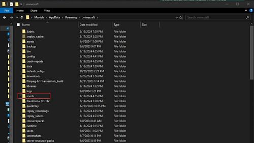 Find the mods folder (Image via Microsoft)