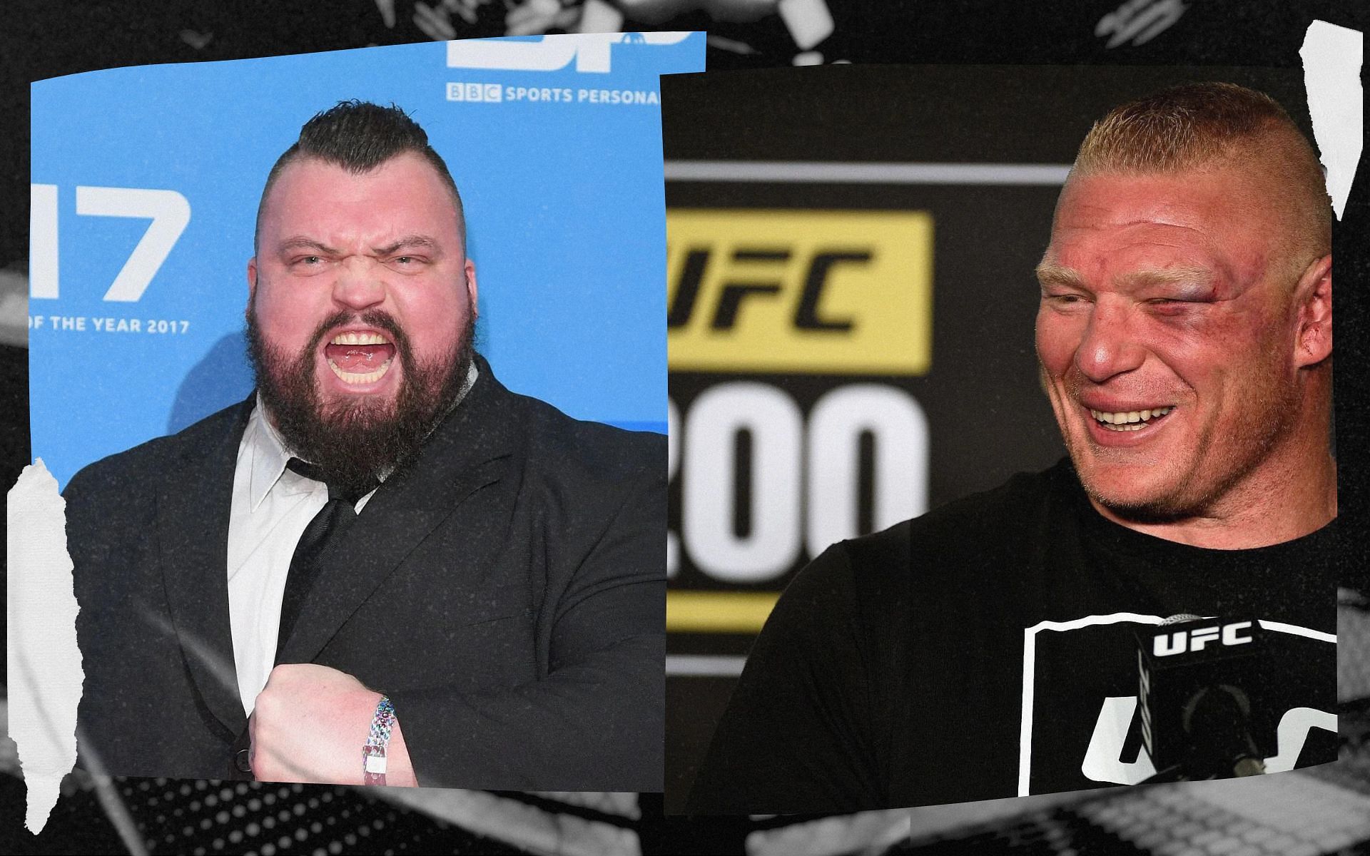 Eddie Hall (left) weighs in on a potential fight with Brock Lesnar (right). [Image courtesy: Getty Images]