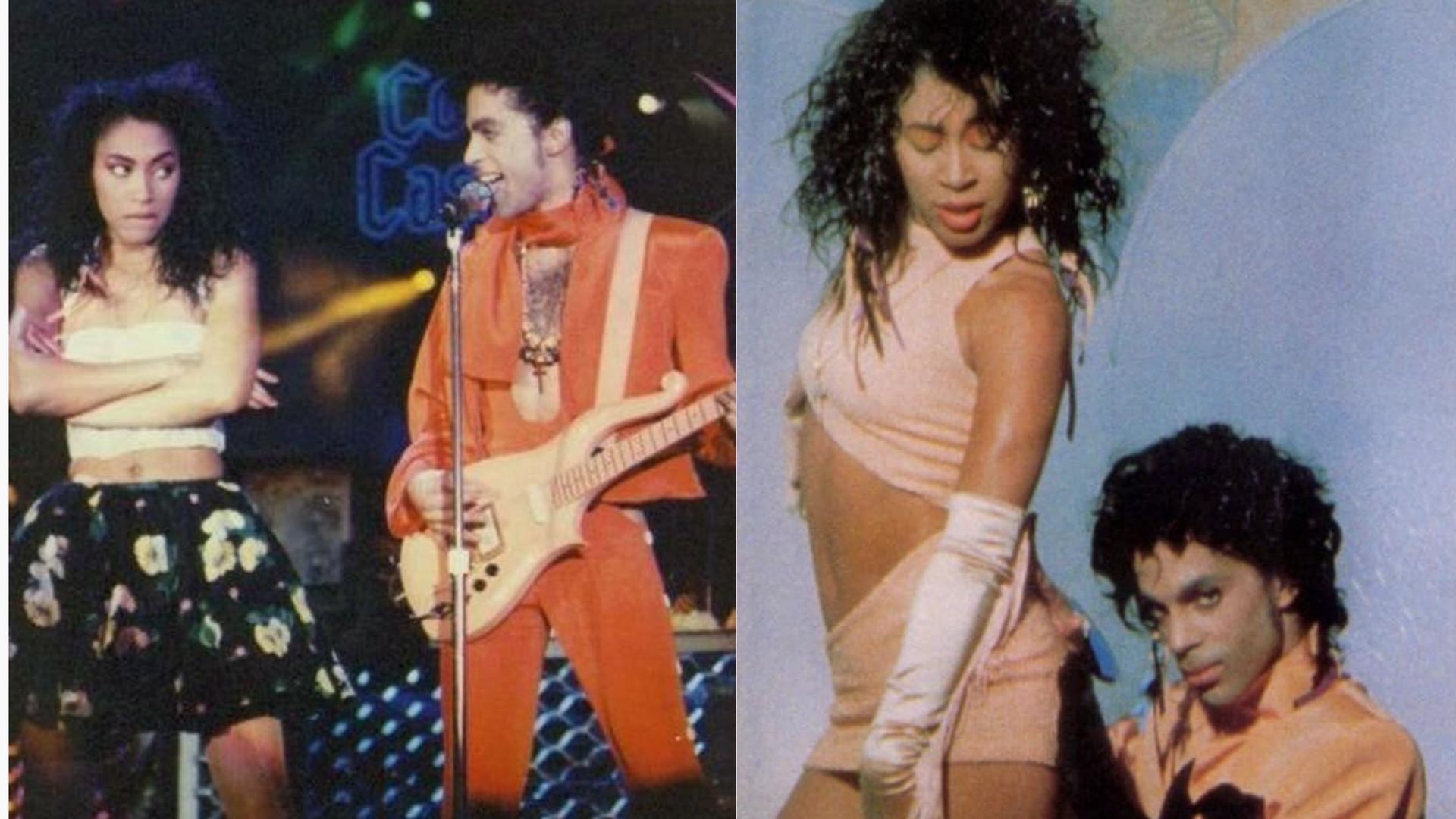 Cat Glover with Prince onstage (Image via @officialcatglover/ Facebook)