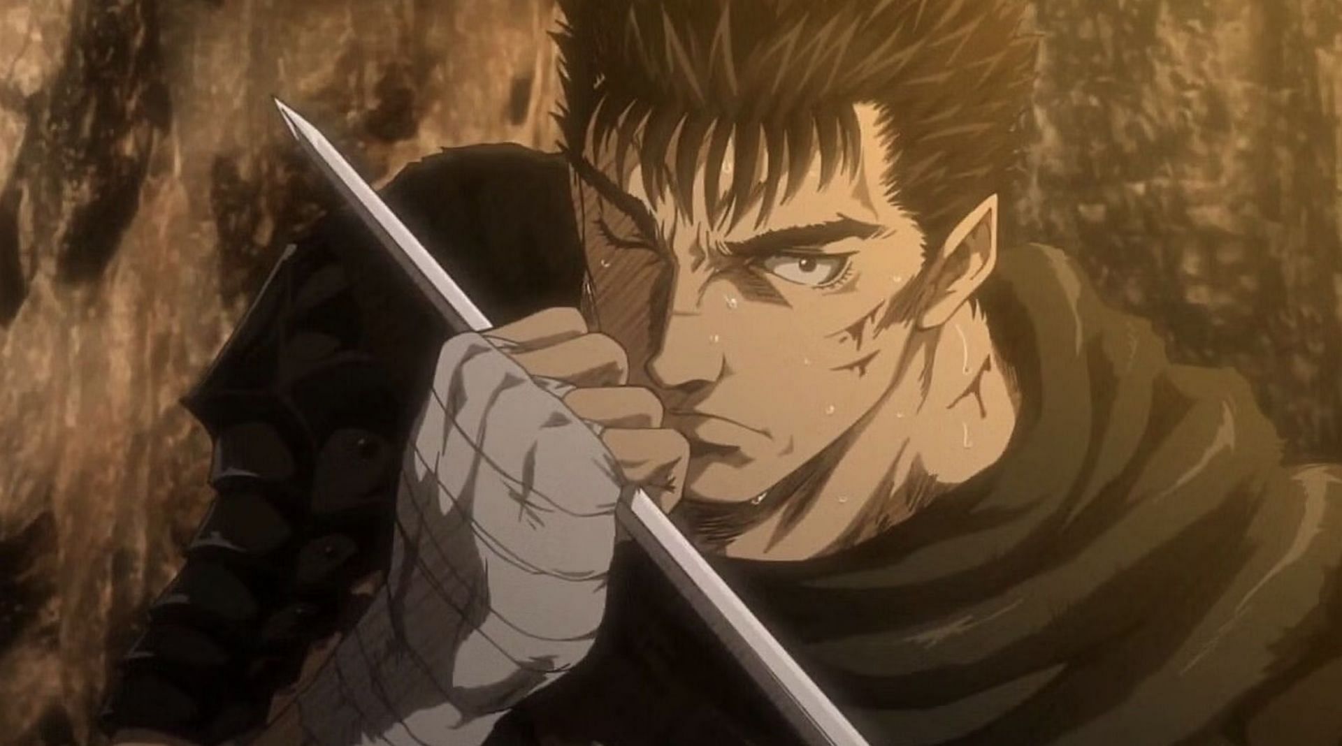 Guts as seen in anime (Image via Netflix)