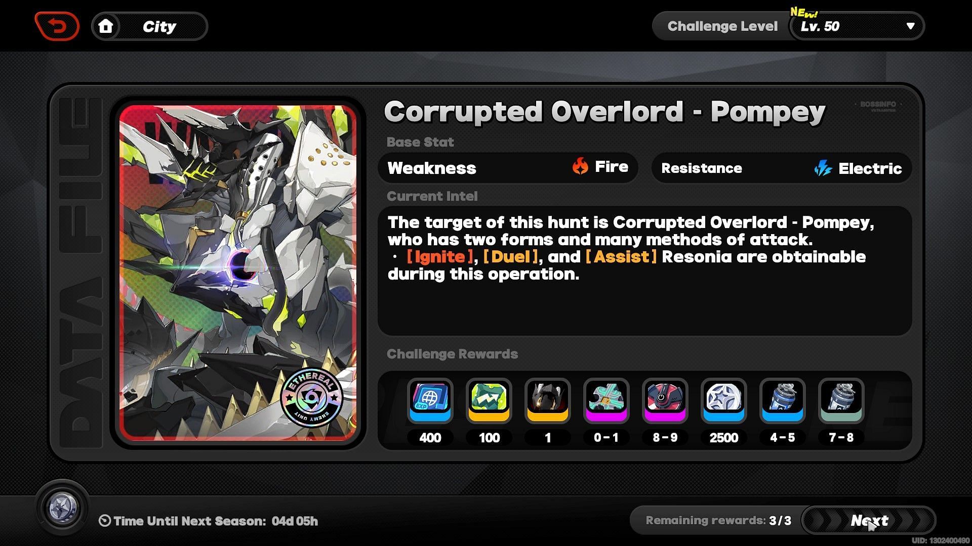 Encounter Corrupted Overlord Pompey at Notorious Hunt (Image via HoYoverse)