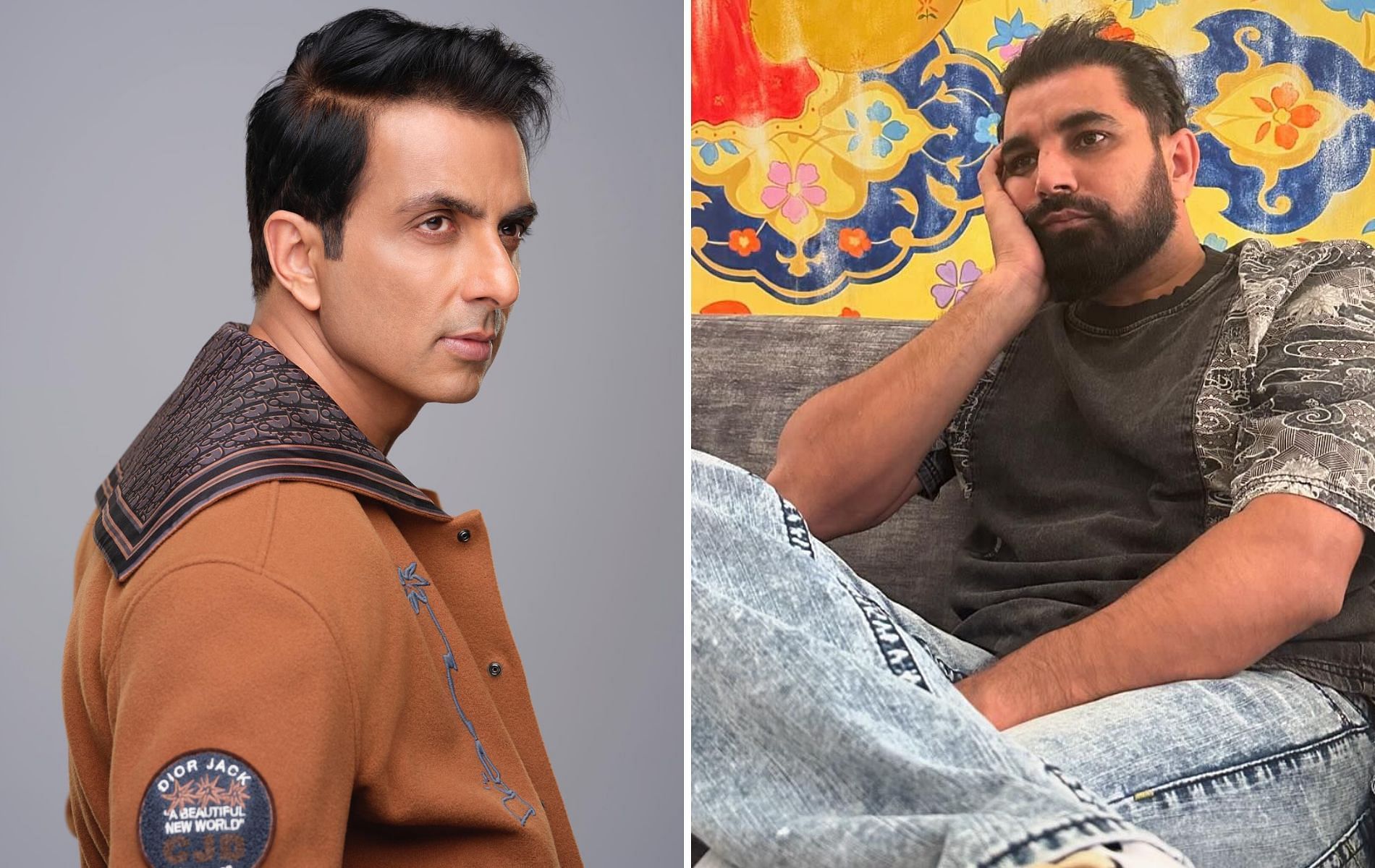 Sonu Sood (L) and Mohammed Shami. (Pics: Instagram)