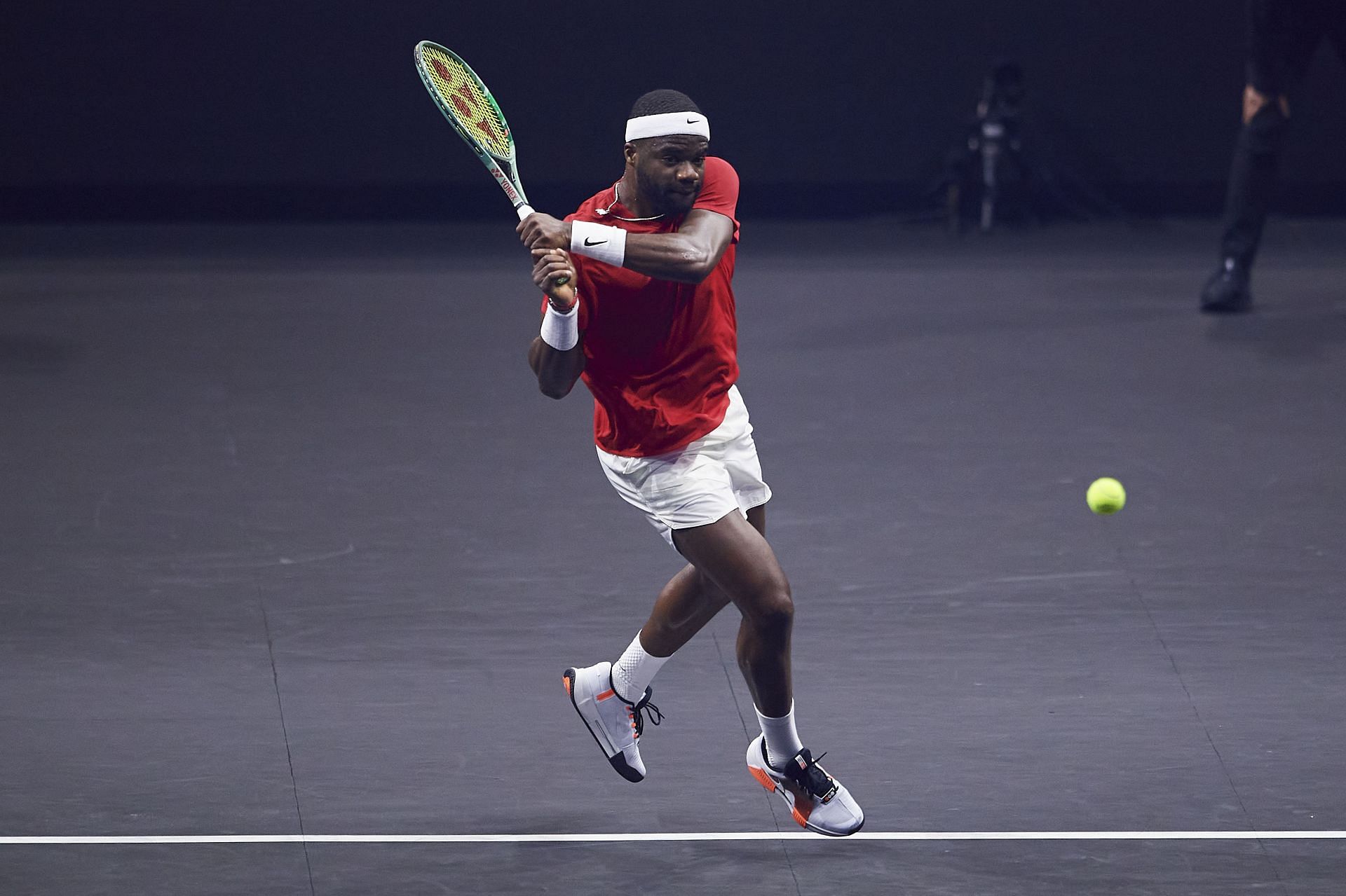 Tiafoe in motion at the Laver Cup 2024 - Source: Getty