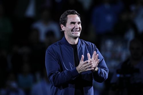 Roger Federer pictured at the 2023 Shanghai Masters | Image Source: Getty