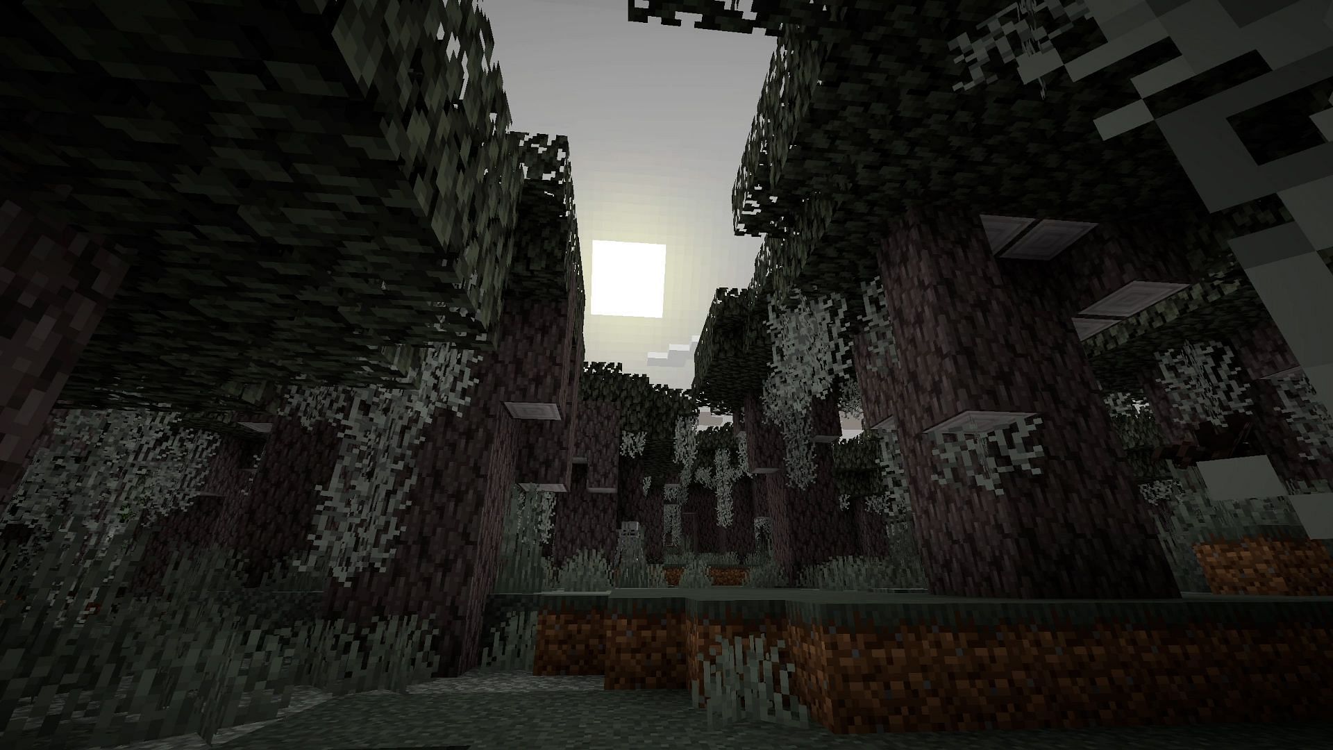 The Pale Oak wood in Minecraft can be found in the Pale Garden (Image via Mojang Studios)