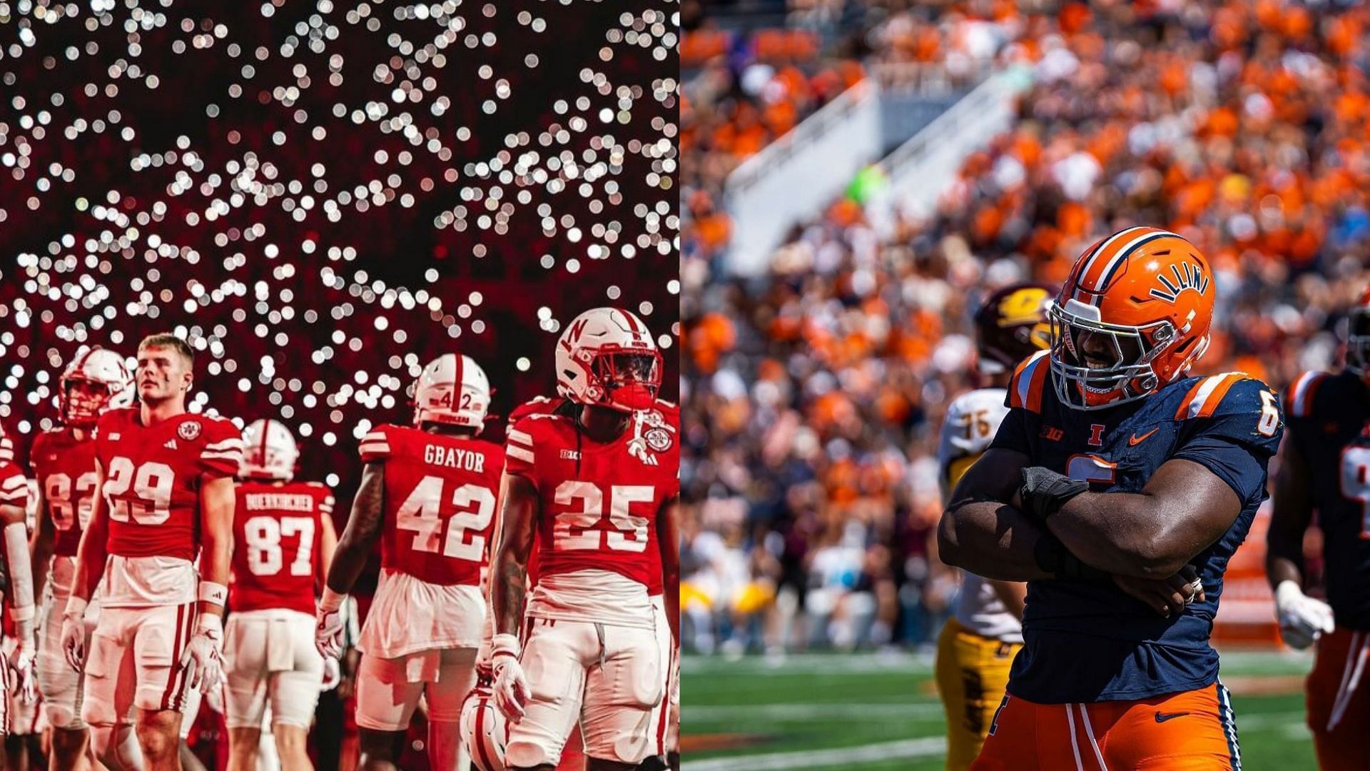 The Nebraska and Illinois teams (Illinois &amp; Nebraska