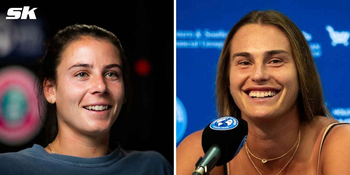 Emma Navarro (L) and Aryna Sabalenka (R) (Source: Getty Images)