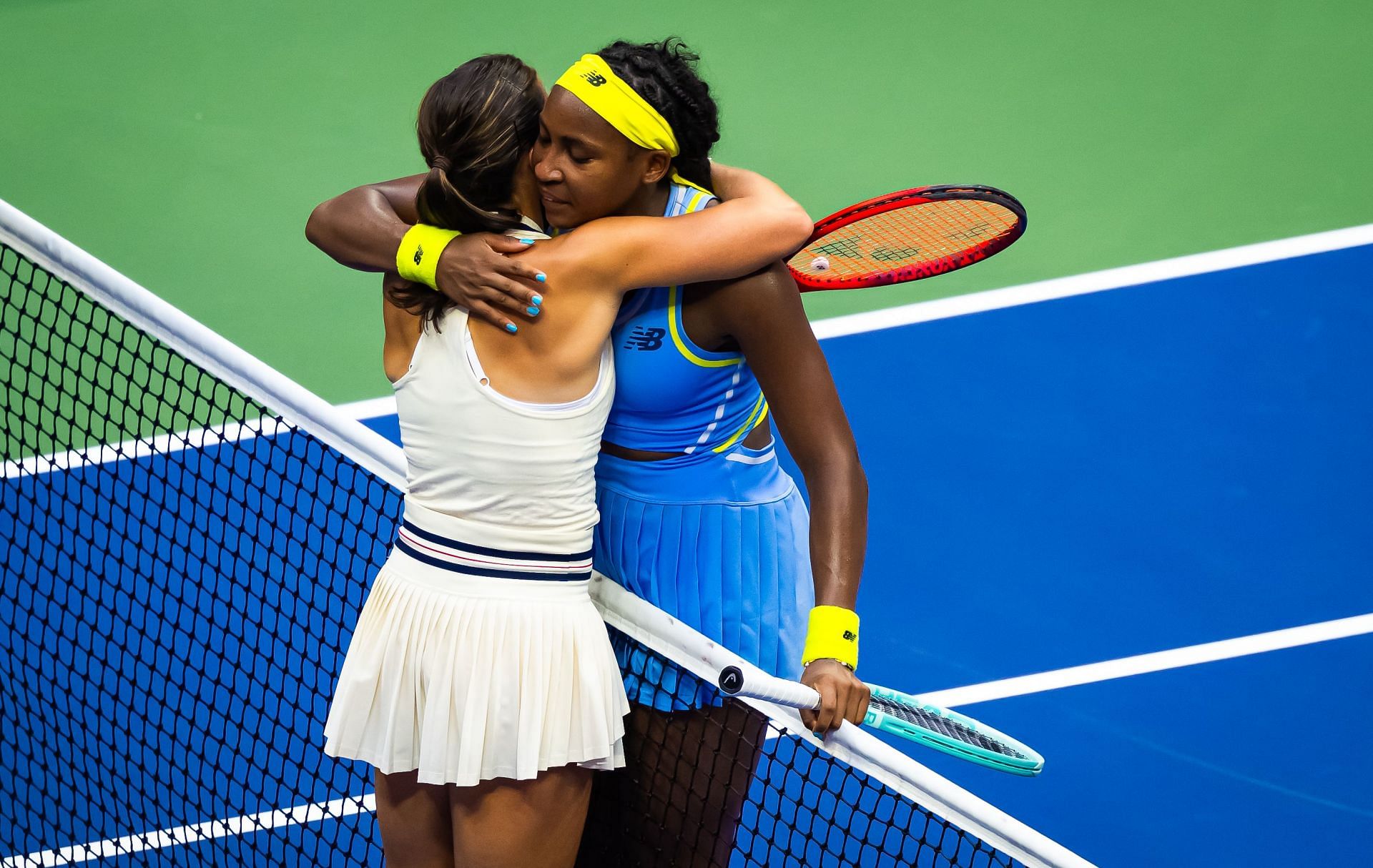 Coco Gauff and Emma Navarro at the 2024 US Open. (Image: Getty)