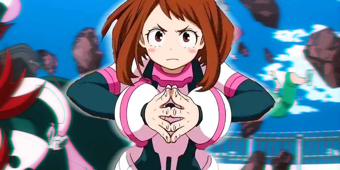 Ochako Uraraka&#039;s Quirk as seen in the anime (image via Bones)