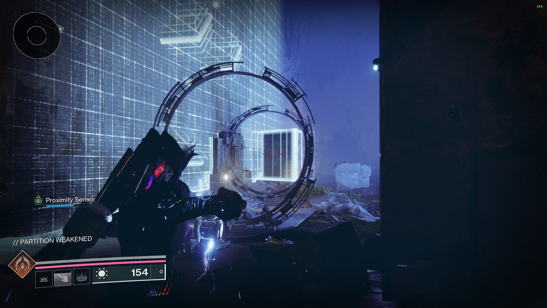 Shooting on the mirrors through circular structures in Destiny 2 Encore Coda (Image via Bungie)