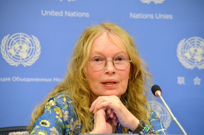 Mia Farrow’s relationship with Woody Allen explored as actress says she would not comment “if an actor decides to work with him”