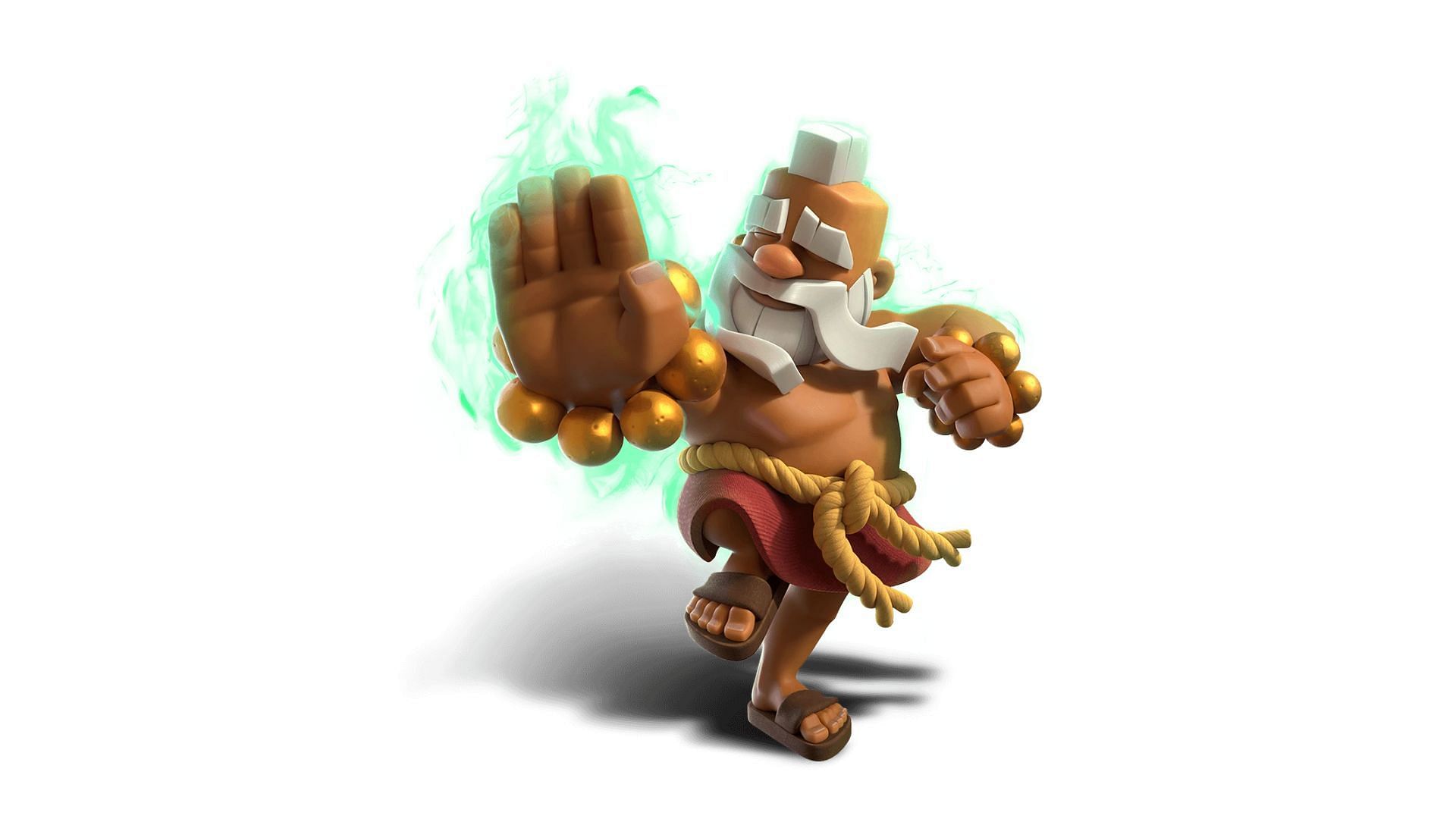 The Monk is one of the Champion troop cards in Clash Royale (Image via Supercell)