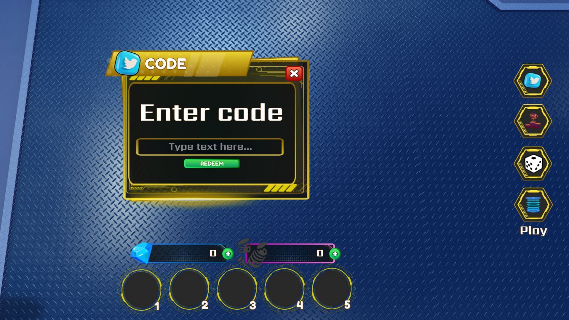 Redeem codes in Murder Drones Tower Defense (Image via Roblox)