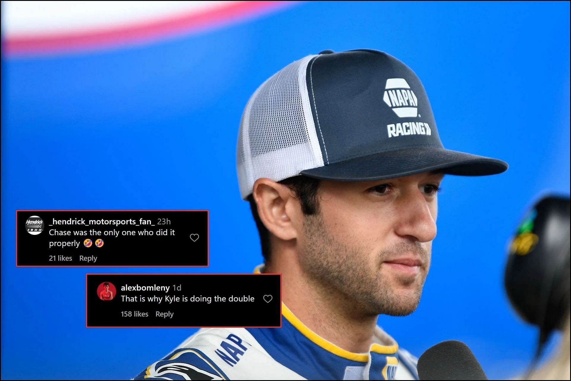 Fans react to Chase Elliott and other HMS drivers