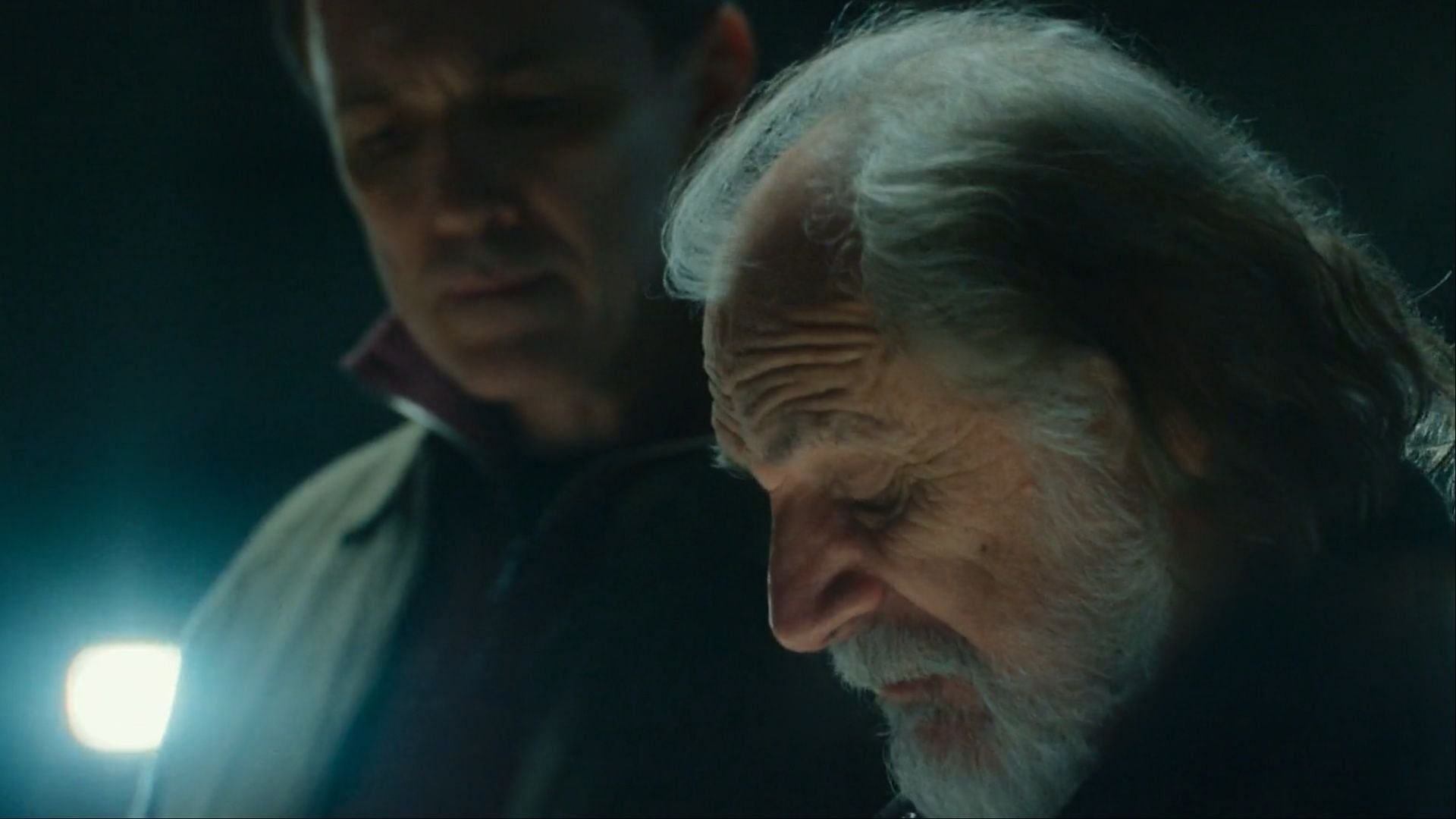 Pavlov (on the right) and his right-hand mand, as seen in The Old Man season 2 episode 4 (Image via FX)