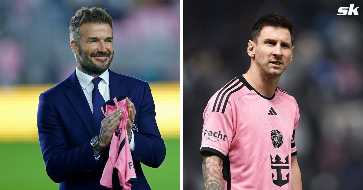 Inter Miami co-owner David Beckham (left) and Lionel Messi