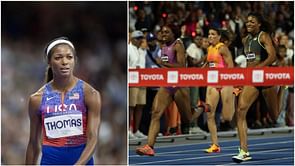 WATCH: Gabby Thomas suffers shocking upset from Brittany Brown in her first race after winning three Olympic gold medals in Paris at Athlos NYC