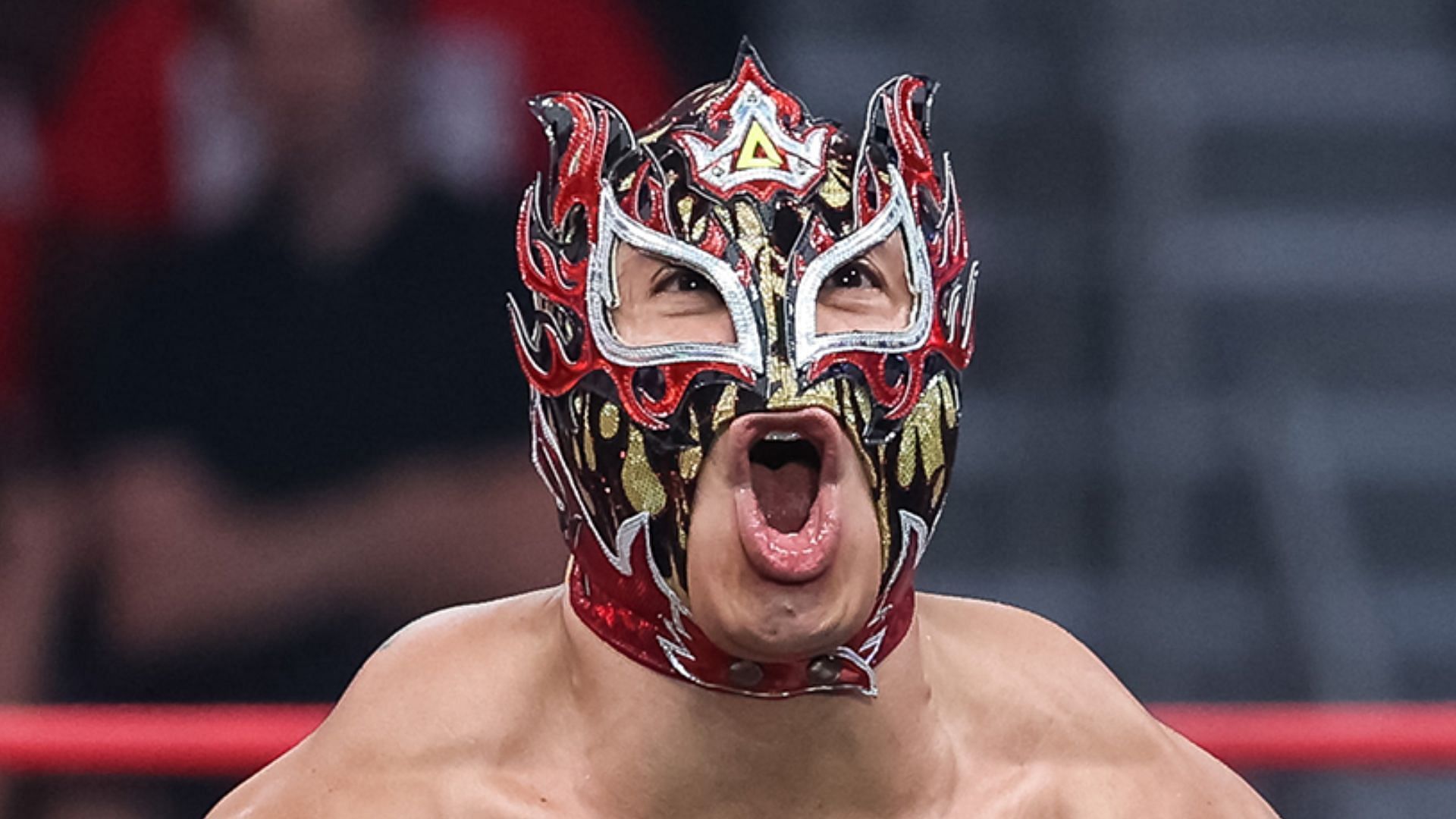 Rey Fenix is a former AEW International Champion. (Image via AEW FB)