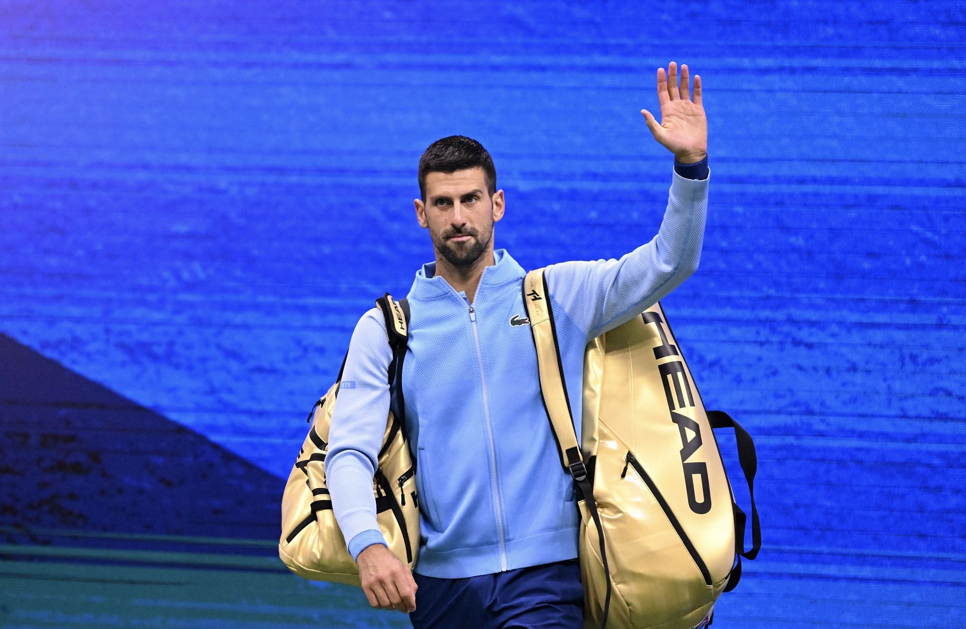 Novak Djokovic at the US Open. (Photo: Getty)