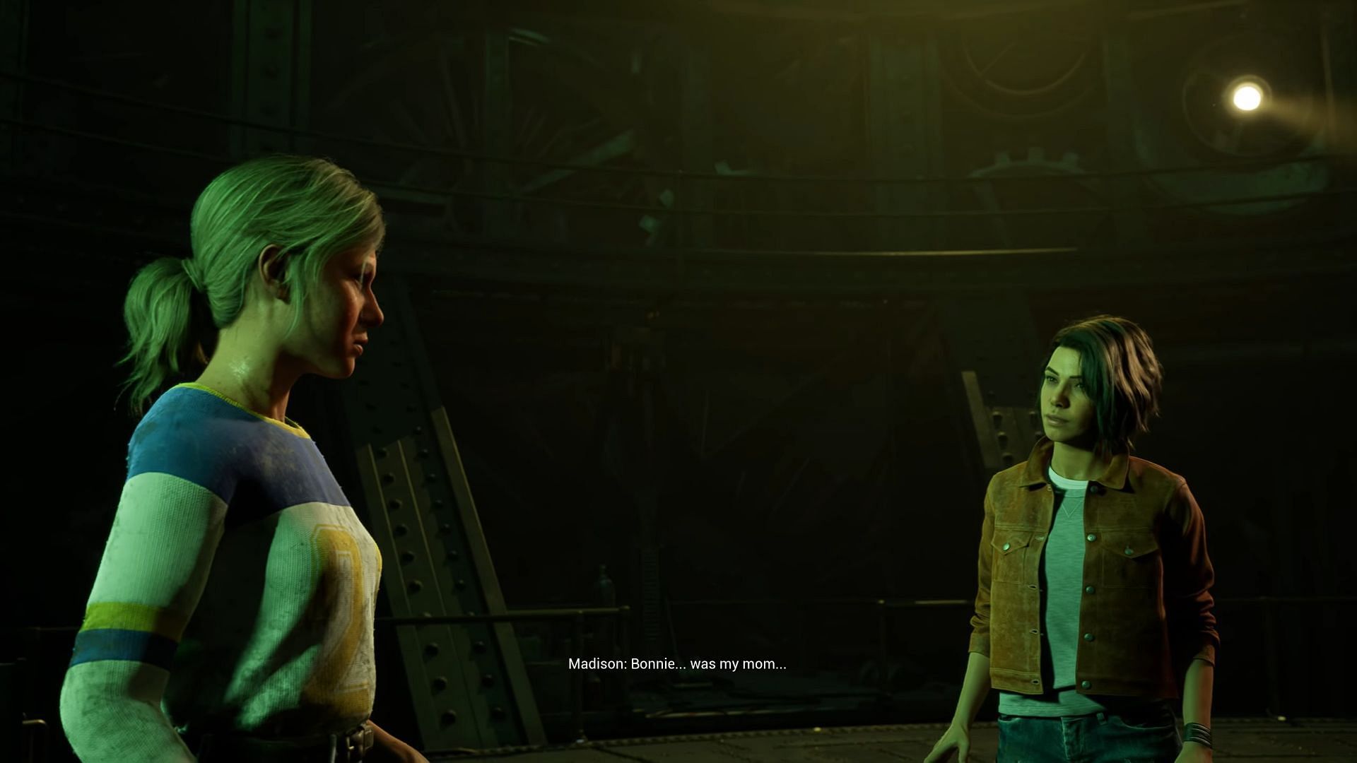 Madi and Chris in Chapter 10 (Image via Behaviour Interactive)