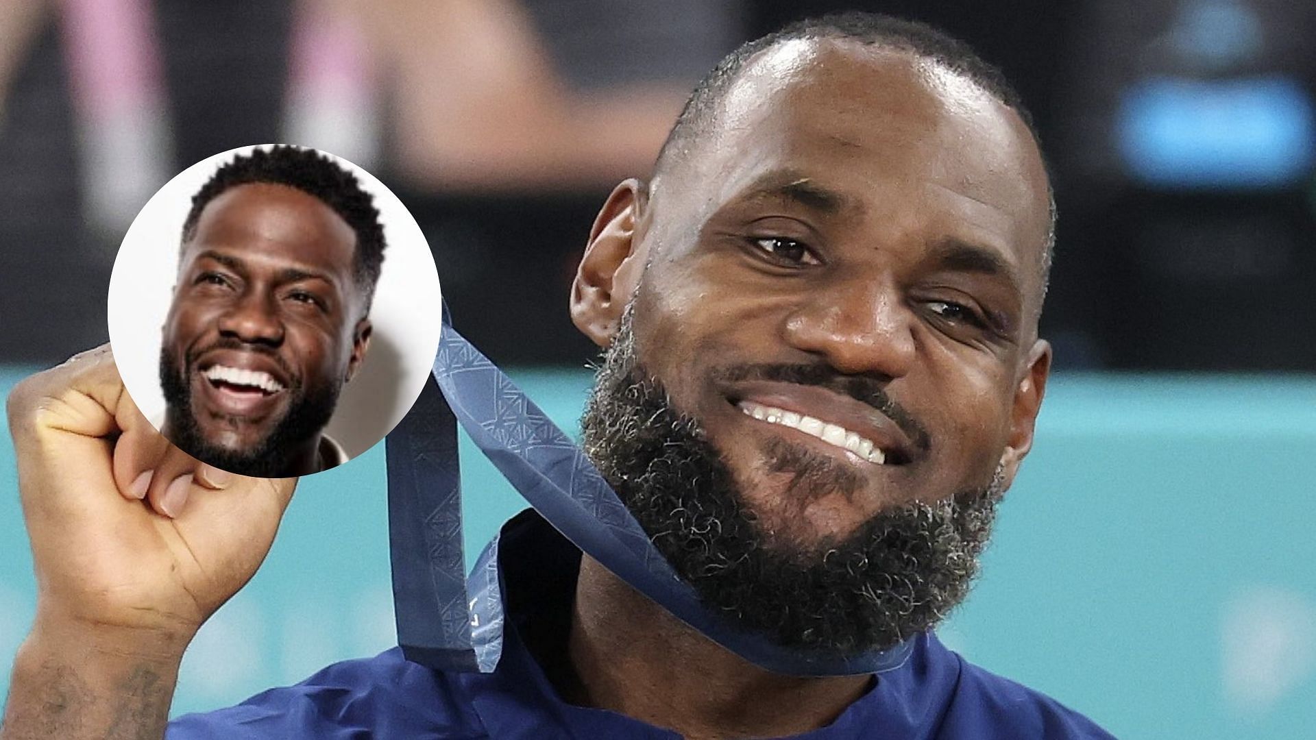 NBA fans troll LeBron James for dwarfing Kevin Hart in promo clip. (Photos from LA Lakers X page and Kevin Hart