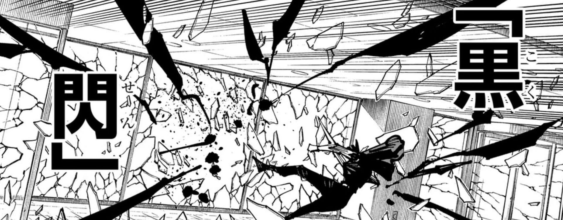 Sukuna using Black Flash against Maki (Image via Viz Media)