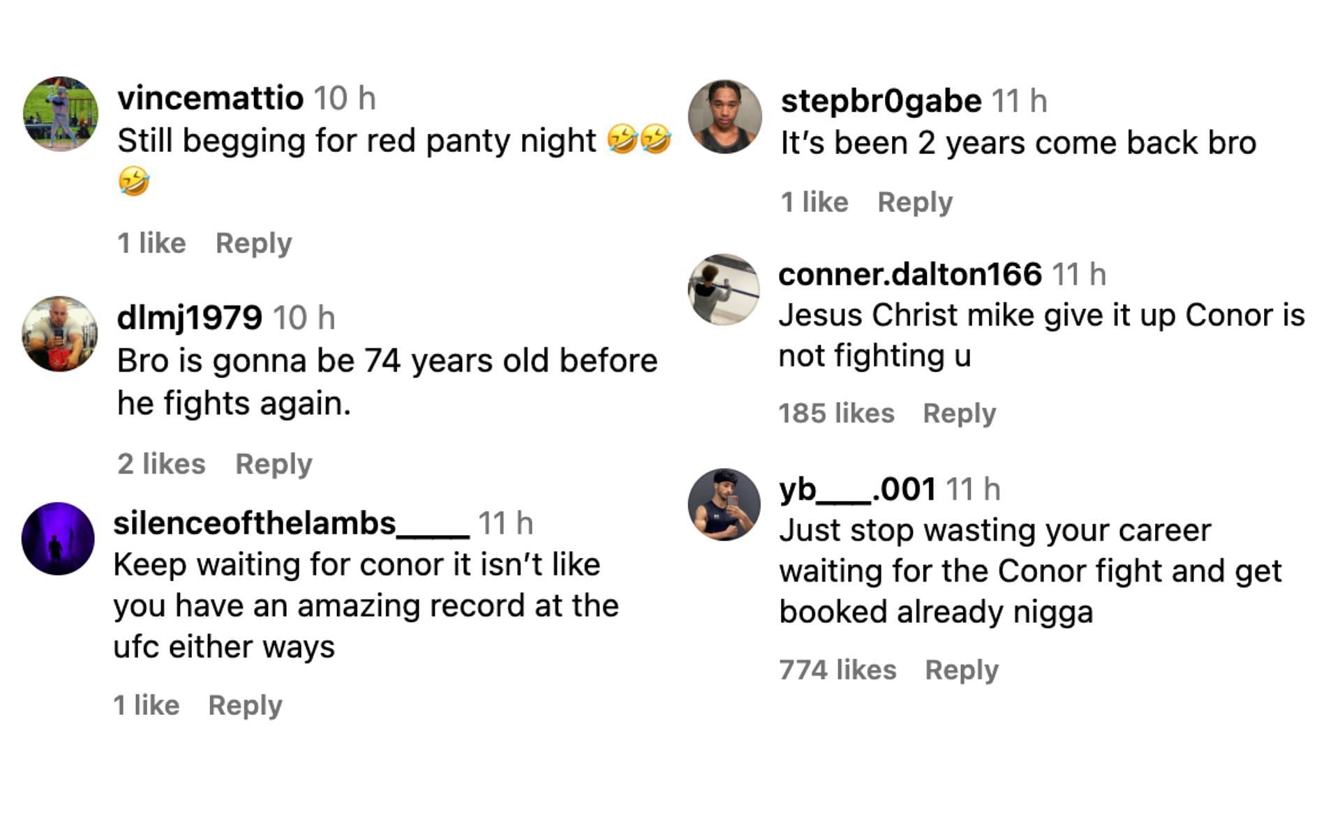 Fans react to Michael Chandler's recent post.